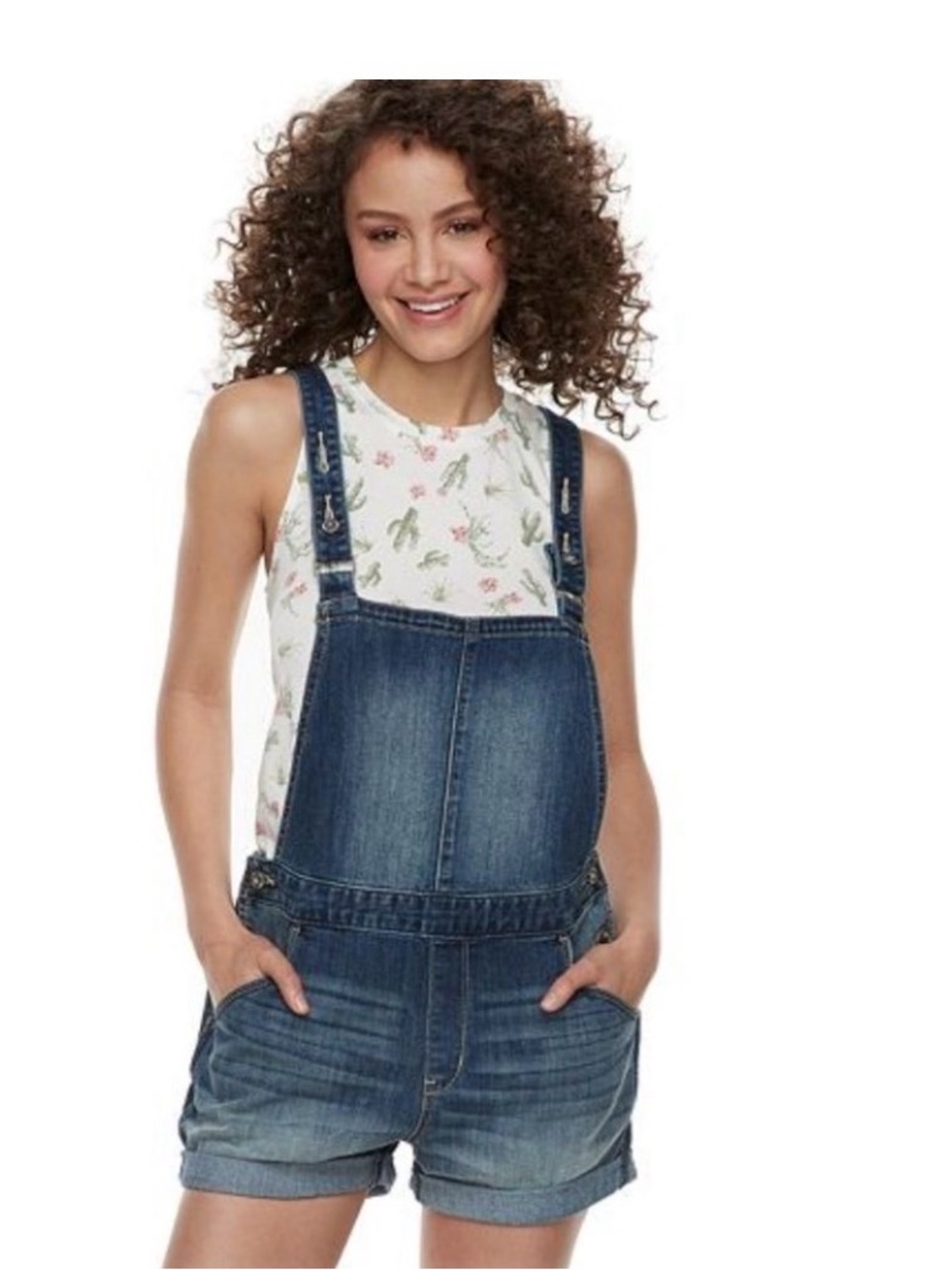 Denizen by Levi's Loose Fit Cuffed Dark Blue Denim Jean Shortall Size Medium